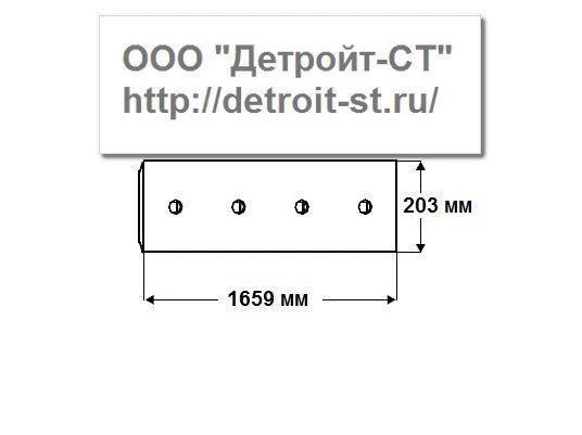 Нож Komatsu 14Y-71-11210 (кол-во отверстий - 11) D65 фото запчасти