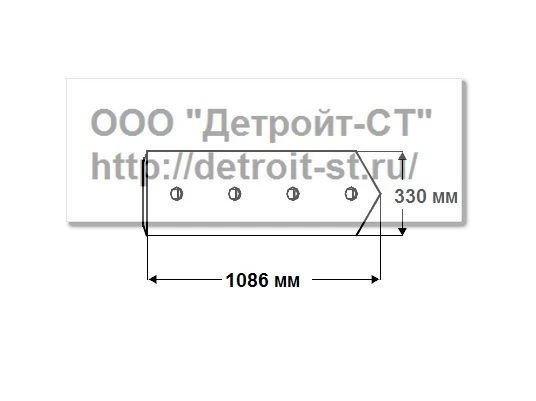 Нож Komatsu 17M-72-21160 (кол-во отверстий - 5) D155A-3, D155AX-3-5, D275A-2, D275AX-5 фото запчасти