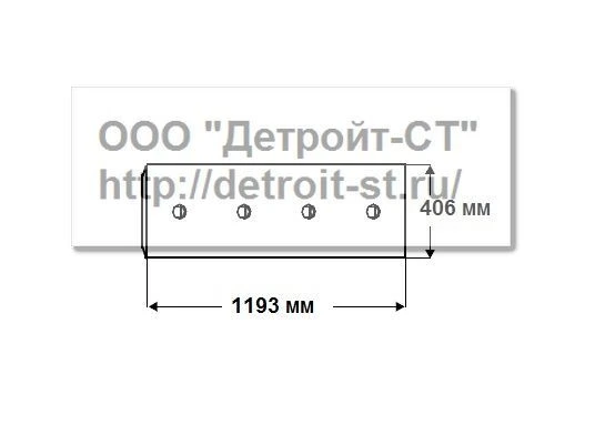 Нож Komatsu 198-71-11181 (кол-во отверстий - 8) D375A-1-2-3-5, D455A-1, D475A-1, WD900-3 фото запчасти