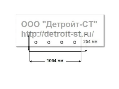 Нож Komatsu 175-70-26310 (кол-во отверстий - 7) D135A-1-2, D150A-1, D155A-1-2-3, D155AX-3-5, D355C-3 фото запчасти