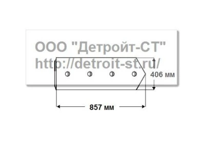 Нож Komatsu 198-71-21840,198-71-31540 (кол-во отверстий - 5) D475A-1, D475A-1-2-3 фото запчасти