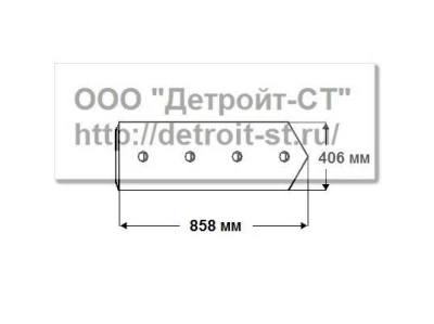 Нож Komatsu 198-72-11181 (кол-во отверстий - 5) D375A-1-2-3-5, D455A-1, WD900-3 фото запчасти