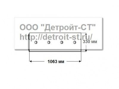 Нож Komatsu 195-71-51651 (кол-во отверстий - 7) D375A-1 фото запчасти