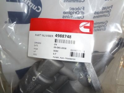 Насос подкачки (ТННД) Cummins B5,9 3415699 (4988748, 3917334, 3921550, 3925856, 3926034, 3930135, 3932225, 3933253, 3936317, 4944716, 3936323, 3933259, 3933212, 4944712, 3936318, 3933254, 3932226, 3930201, 4988753, 4988749, 6743-71-7132, 3936318, 4944711) фото запчасти